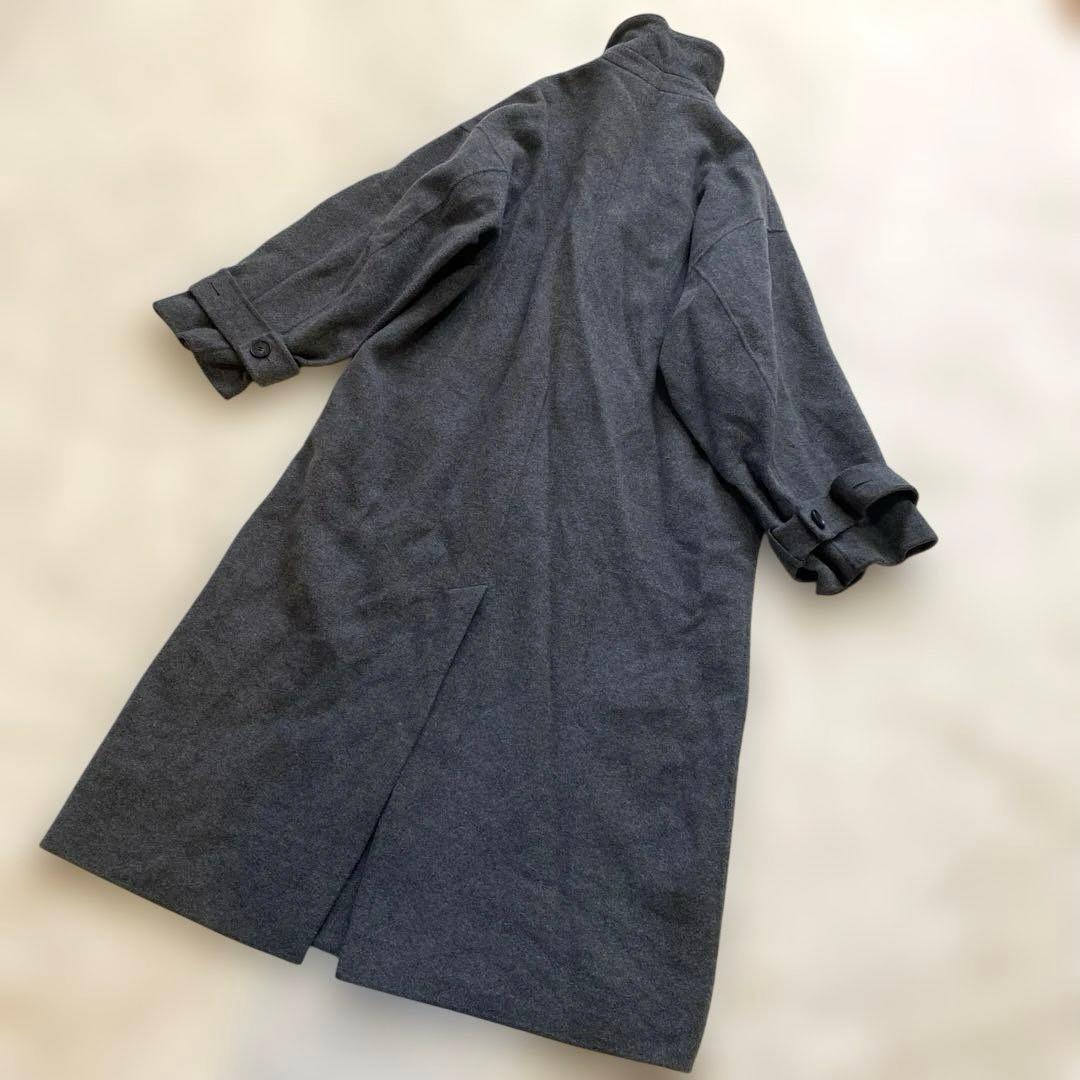 ETRE TOKYO エトレトウキョウ ミリタリーロングリバーコート グレー