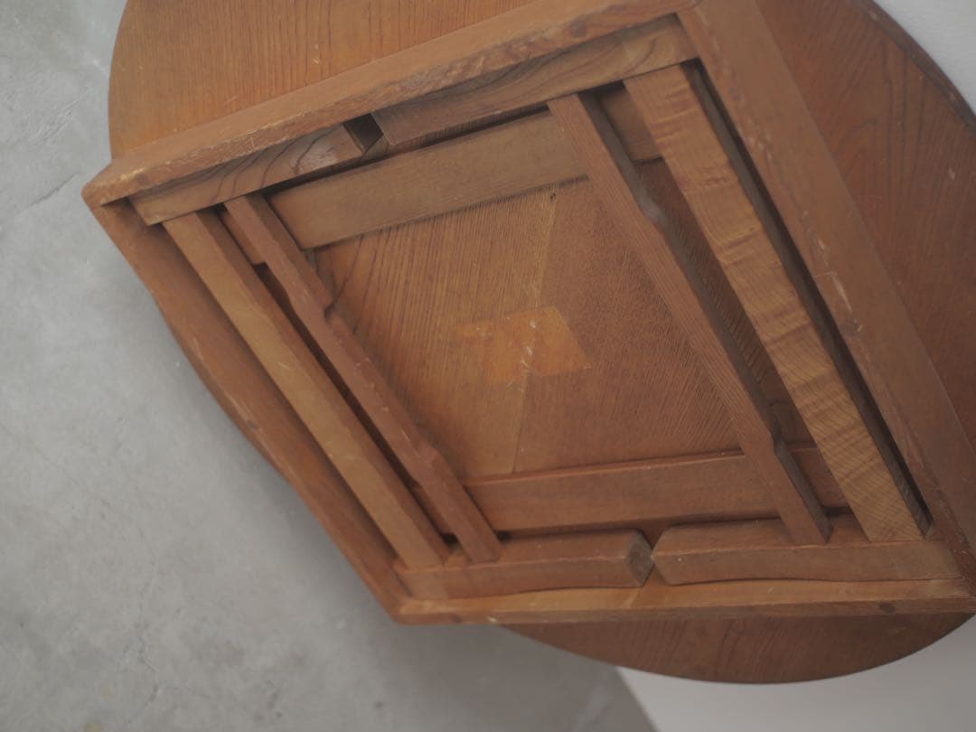 ちゃぶ台　丸ちゃぶ台　台　古家具　古道具　アンティーク　昭和レトロ