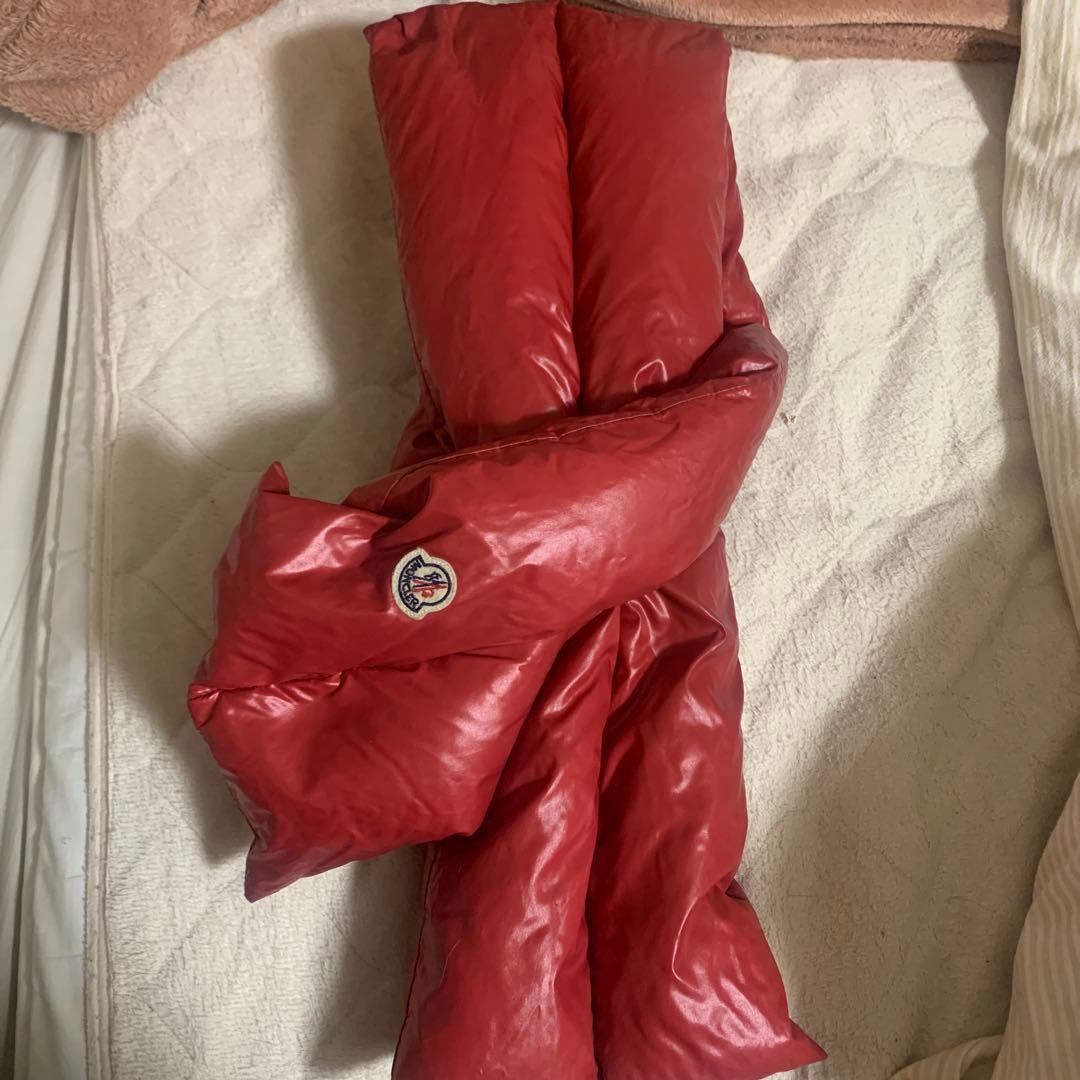 最安値　MONCLER ダウンマフラー　SCIARPA レッド