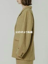 [Èaphi] ウールツイードジャケット キャメル