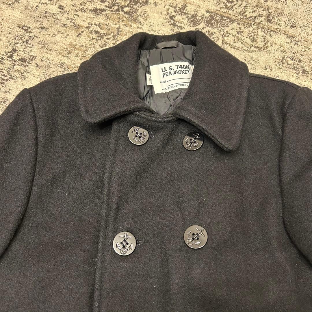 美✨Schott ショット ピーコート 740 キルティング USA製 黒 38