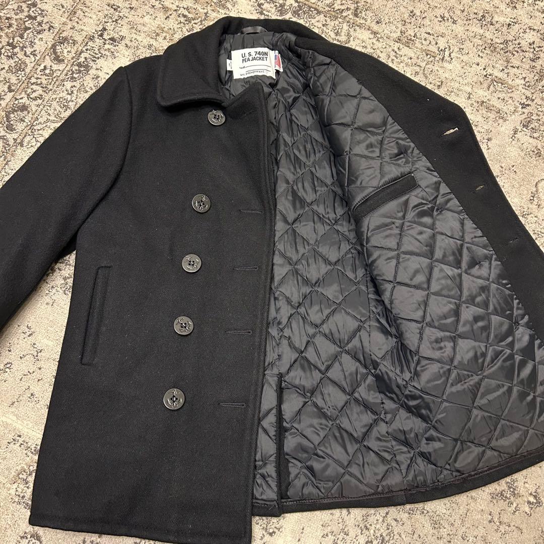 美✨Schott ショット ピーコート 740 キルティング USA製 黒 38