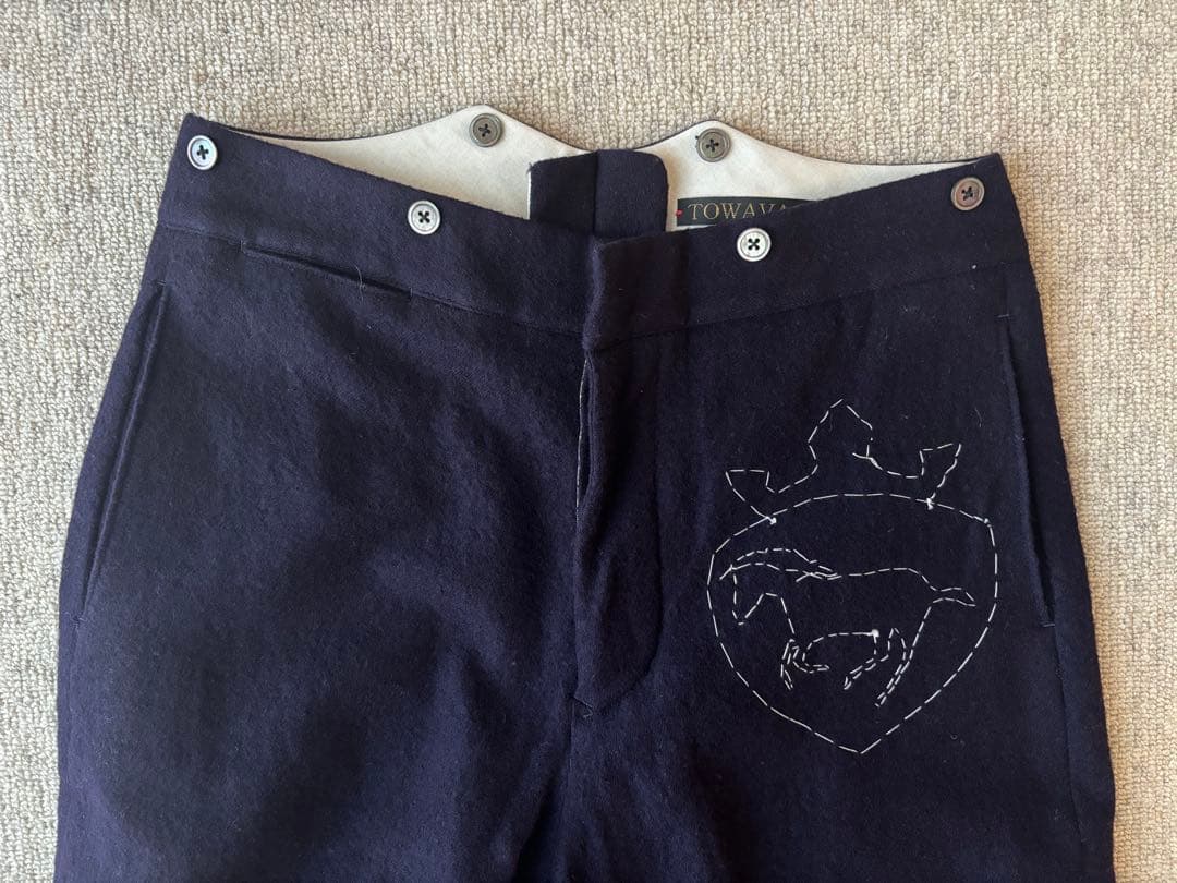 新品　towavase ネイビーパンツ　トワヴァーズ　カミオリカオリ