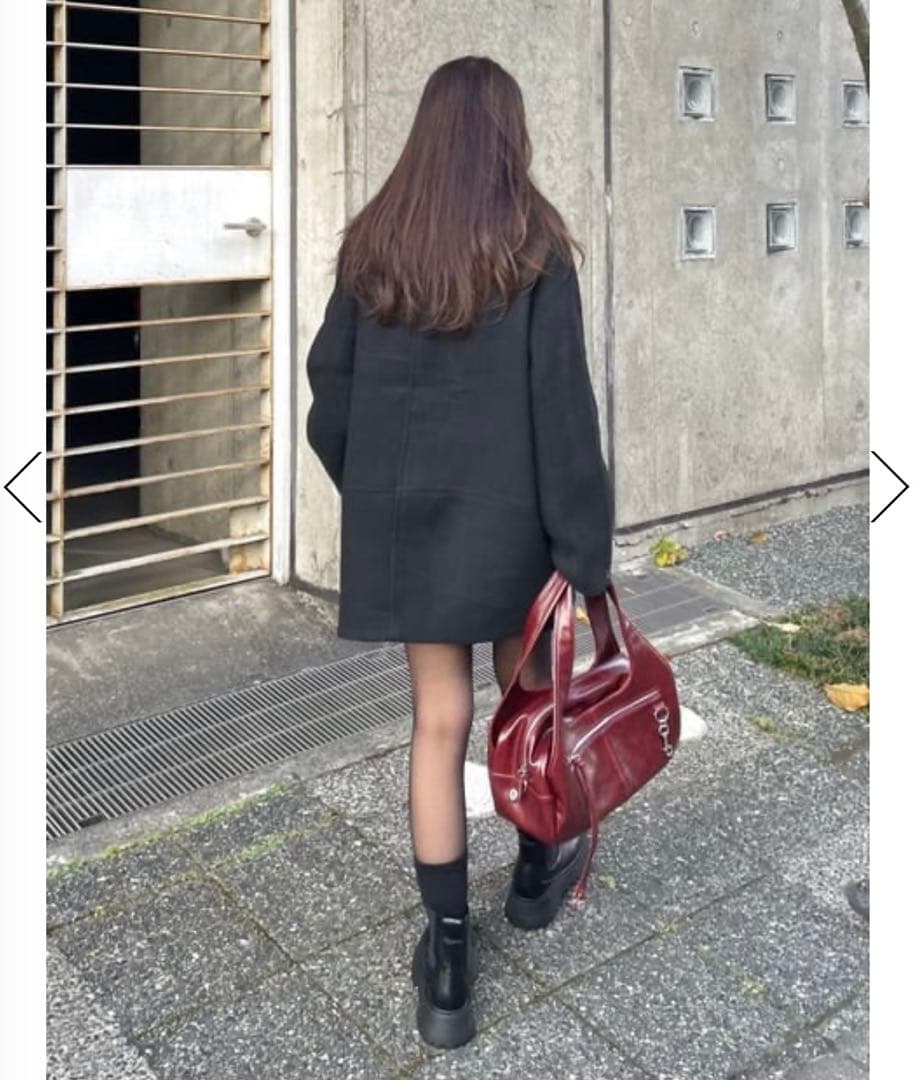 MOUSSY DOUBLE BREASTED MID コート