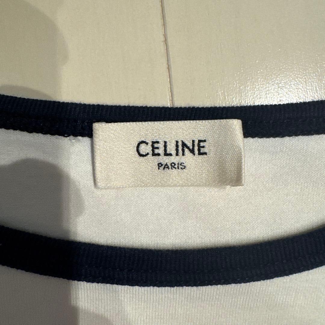 CELINE ロゴ Tシャツ 半袖 ホワイト