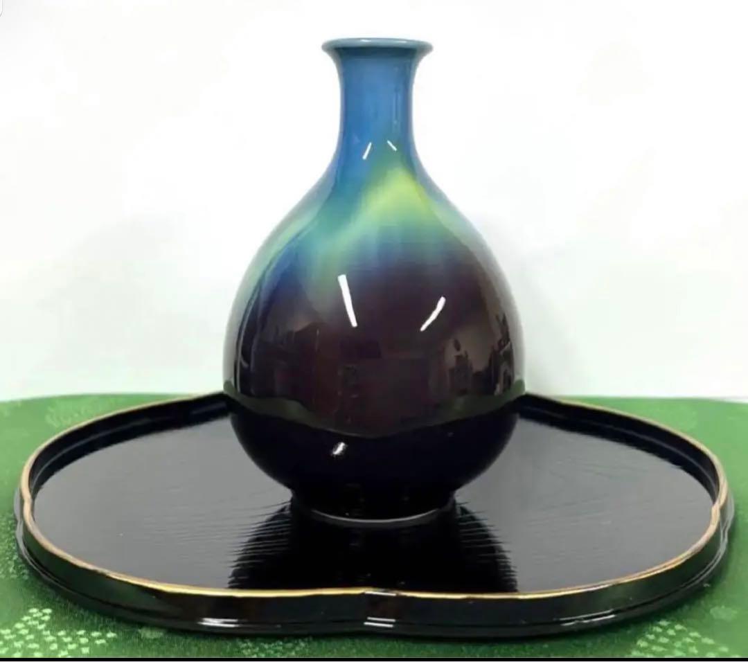 ★九谷焼★徳田三代目八十吉★花瓶★14.5㎝★新品未使用★