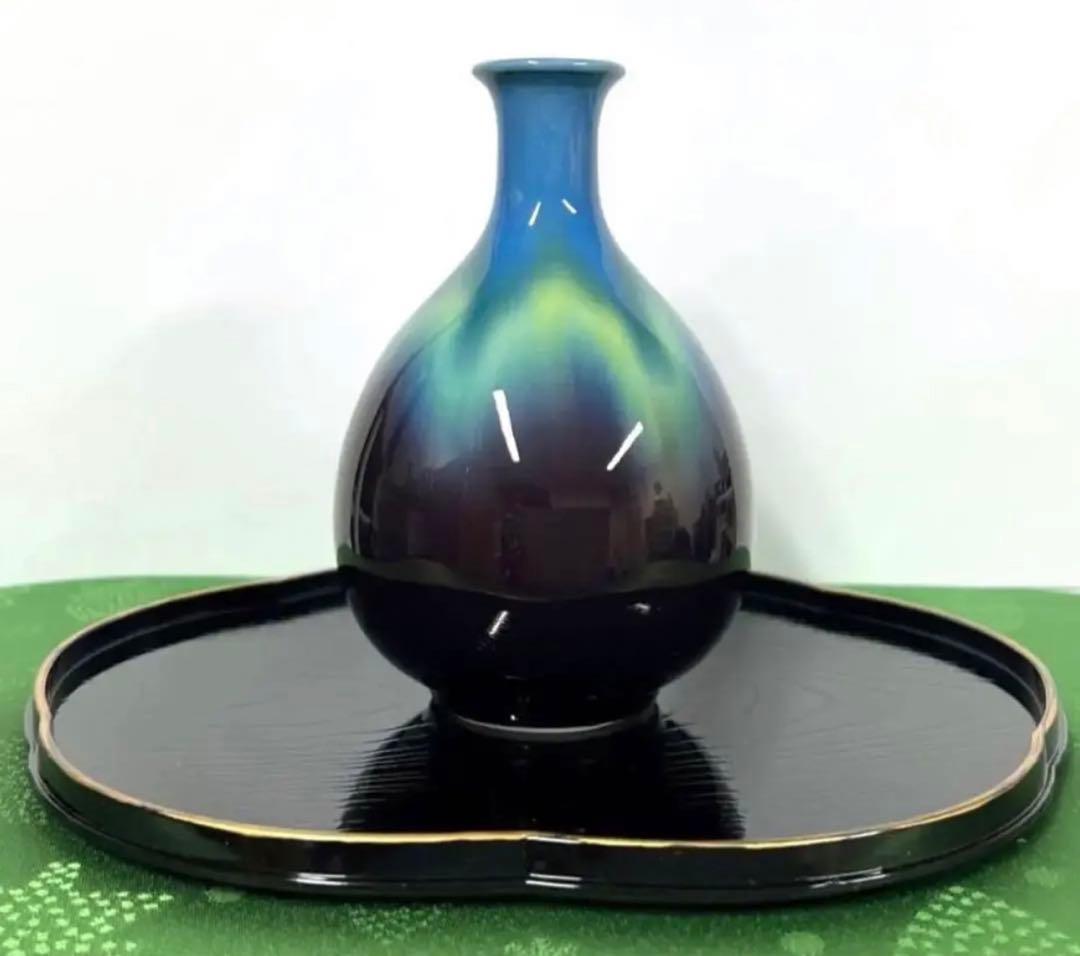 ★九谷焼★徳田三代目八十吉★花瓶★14.5㎝★新品未使用★