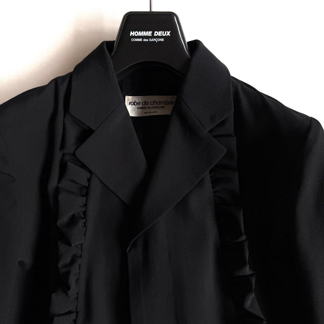 《美品》 コムデギャルソン フリル フライフロント ジャケット ブラック