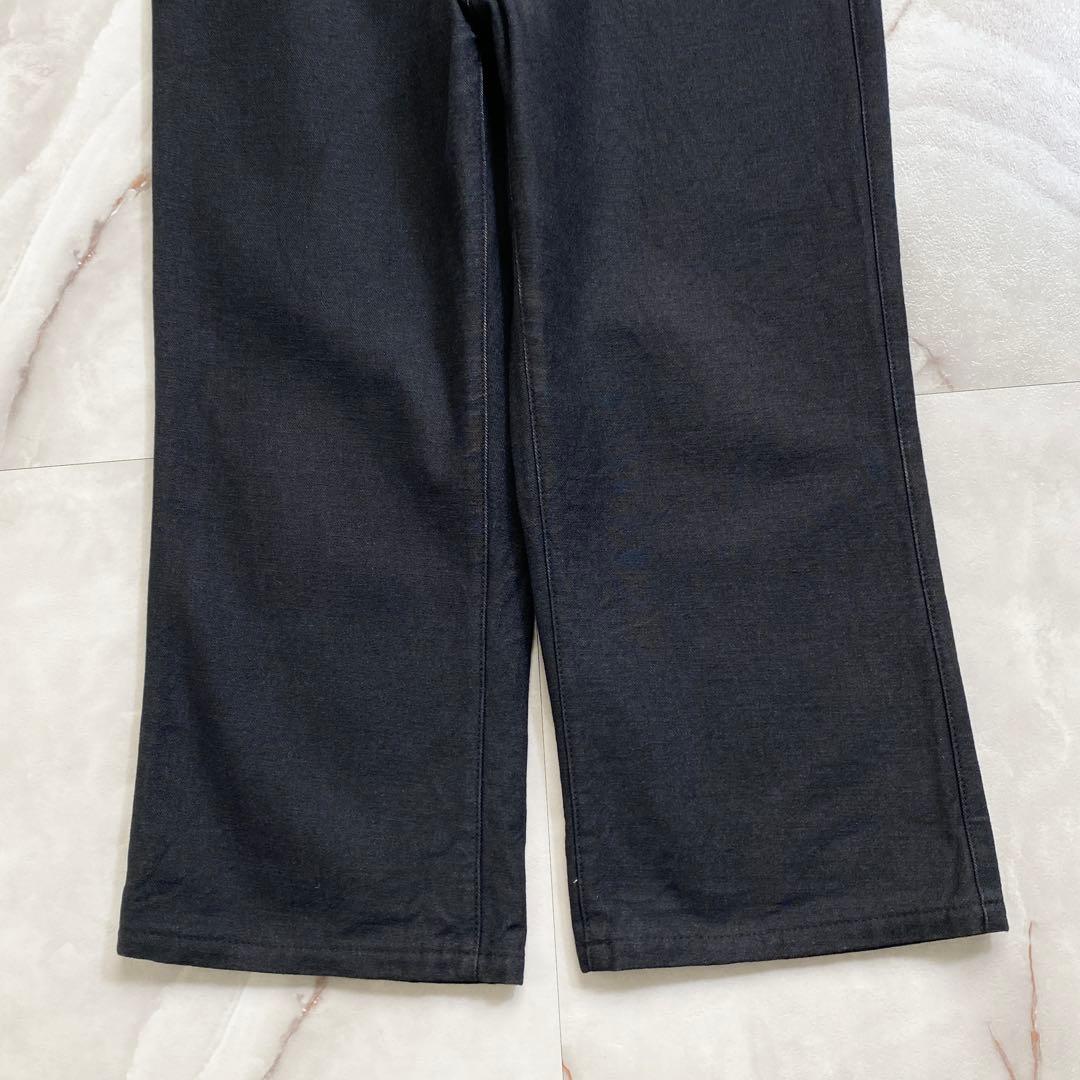 A15599 美品 トリココムデギャルソン　シンチバックサルエルデニムパンツ黒M