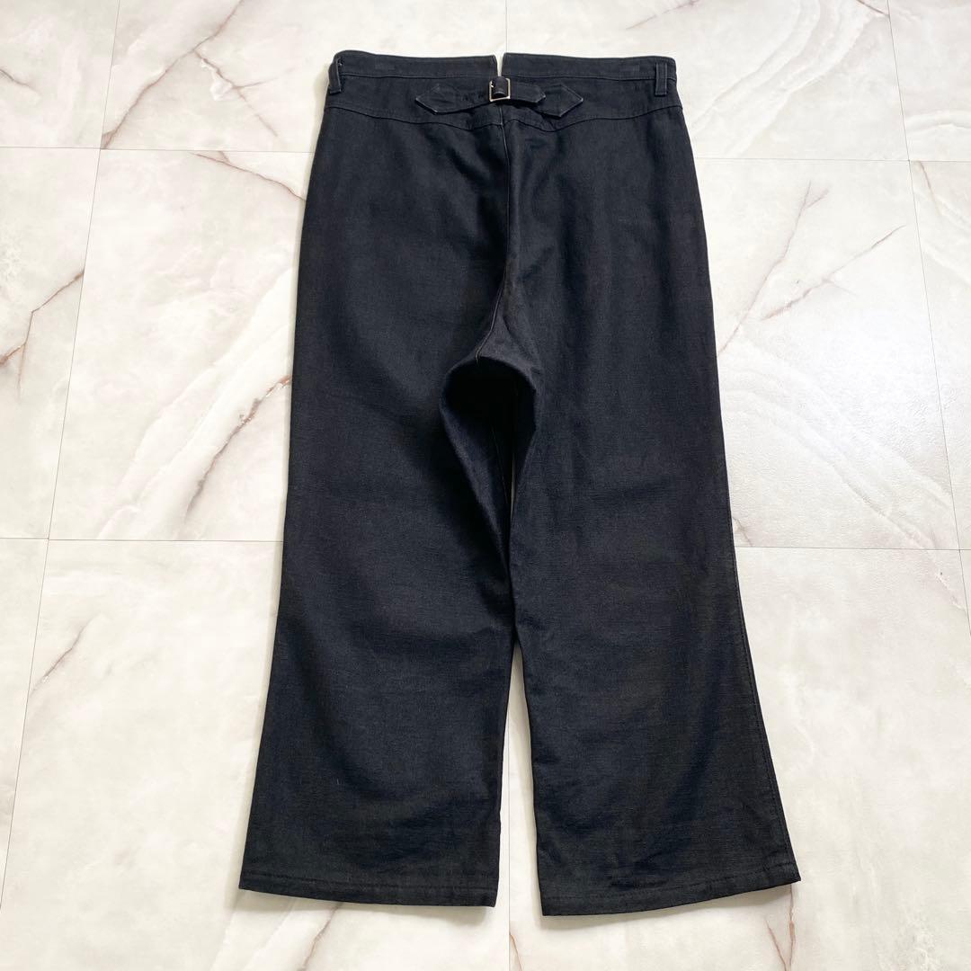 A15599 美品 トリココムデギャルソン　シンチバックサルエルデニムパンツ黒M