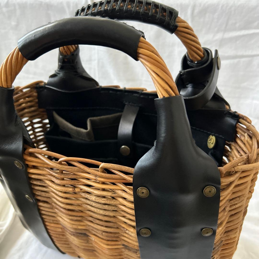 極美品ebagosオイルショルダーミニ 紅籐 BLACK