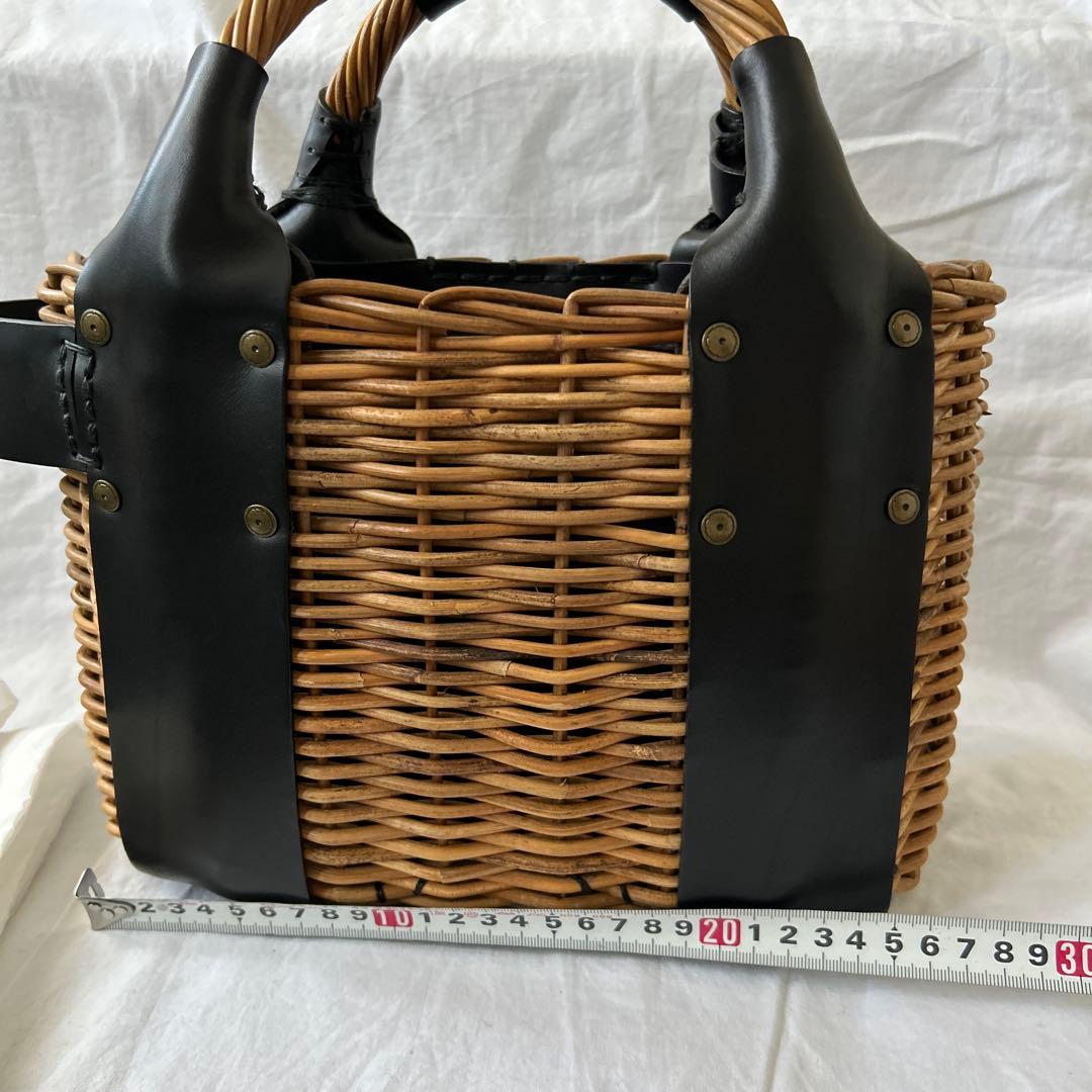 極美品ebagosオイルショルダーミニ 紅籐 BLACK