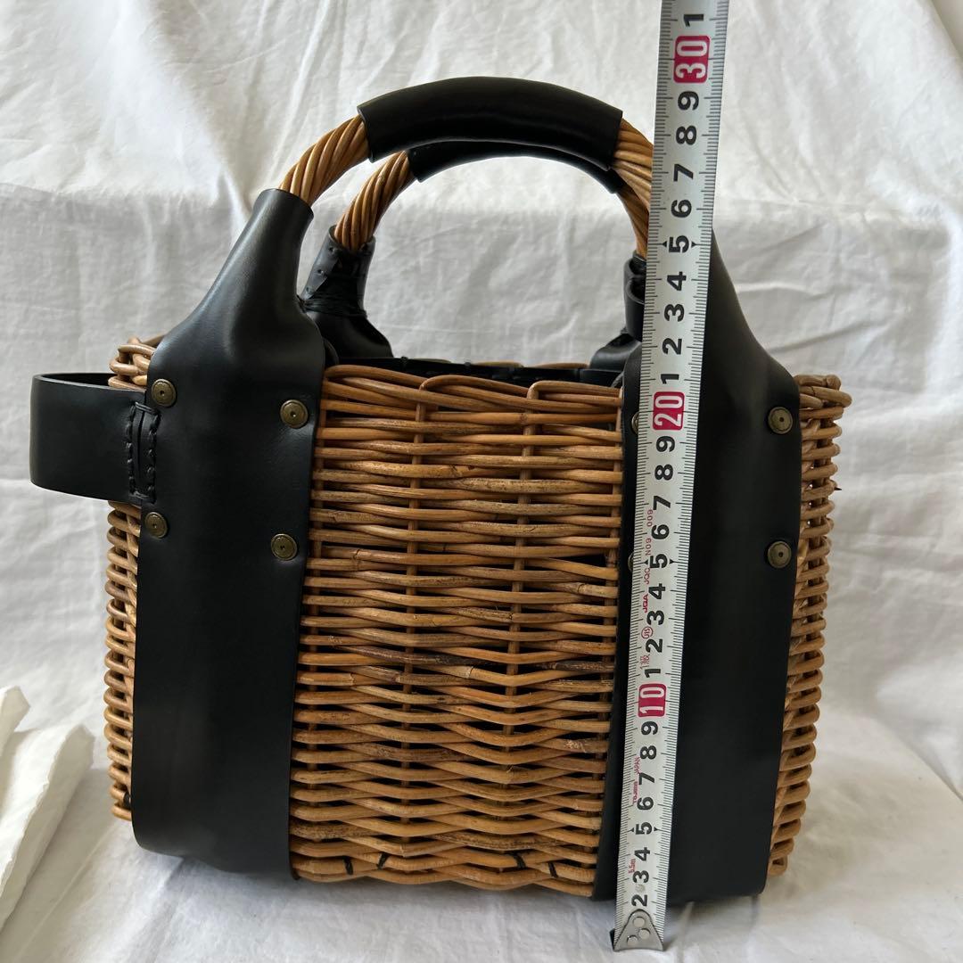 極美品ebagosオイルショルダーミニ 紅籐 BLACK