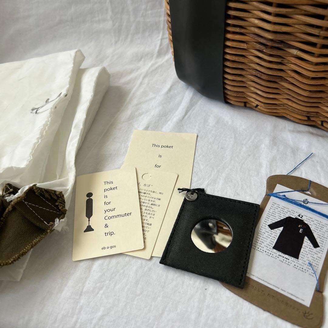 極美品ebagosオイルショルダーミニ 紅籐 BLACK