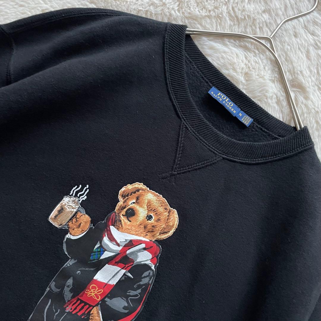 ポロラルフローレン　M ポロベアスウェット　トレーナー　 ココア　ラルフズ　黒