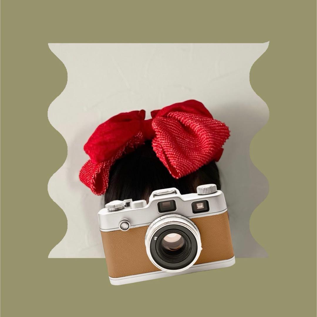 さおタボ　絞り　フリル　七五三　着物リメイク　アンティーク　髪飾り　753