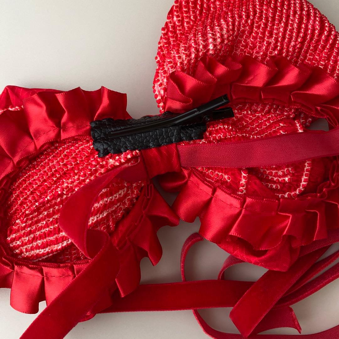 さおタボ　絞り　フリル　七五三　着物リメイク　アンティーク　髪飾り　753