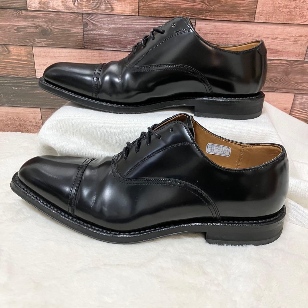 美品 REGAL ストレート 革靴 25.5EEE ビジネス シューズ 黒 革