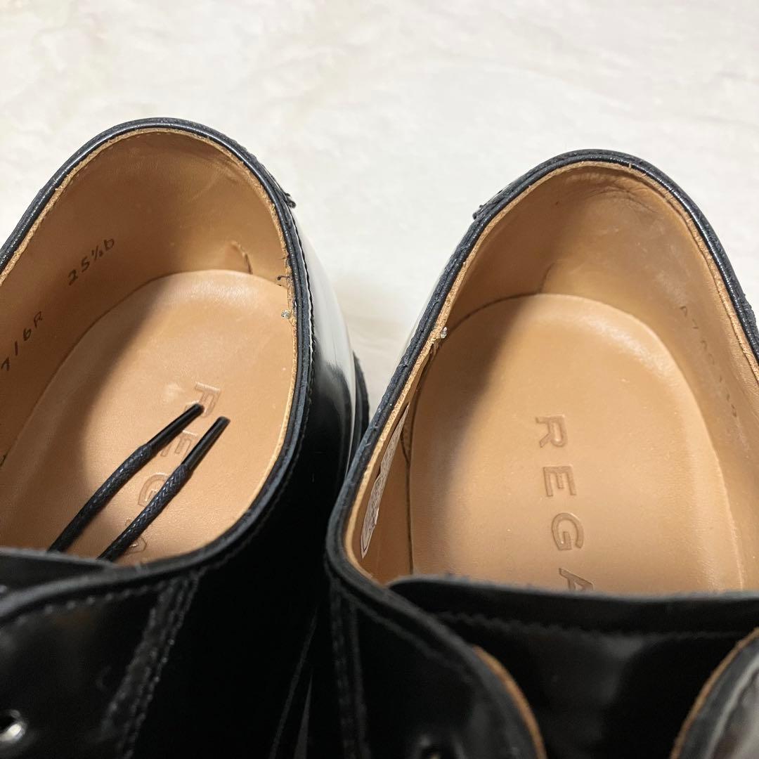 美品 REGAL ストレート 革靴 25.5EEE ビジネス シューズ 黒 革