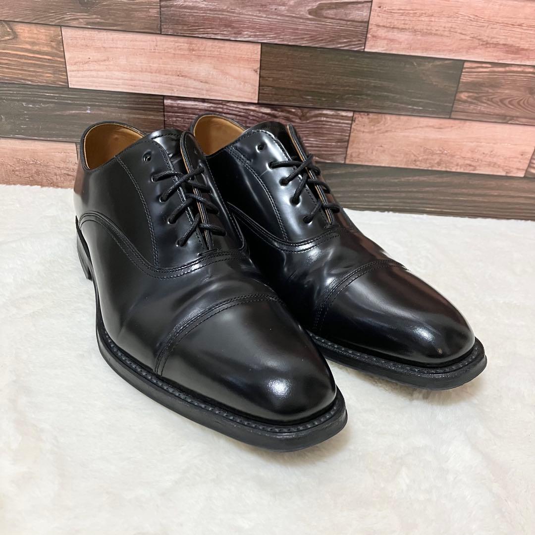 美品 REGAL ストレート 革靴 25.5EEE ビジネス シューズ 黒 革