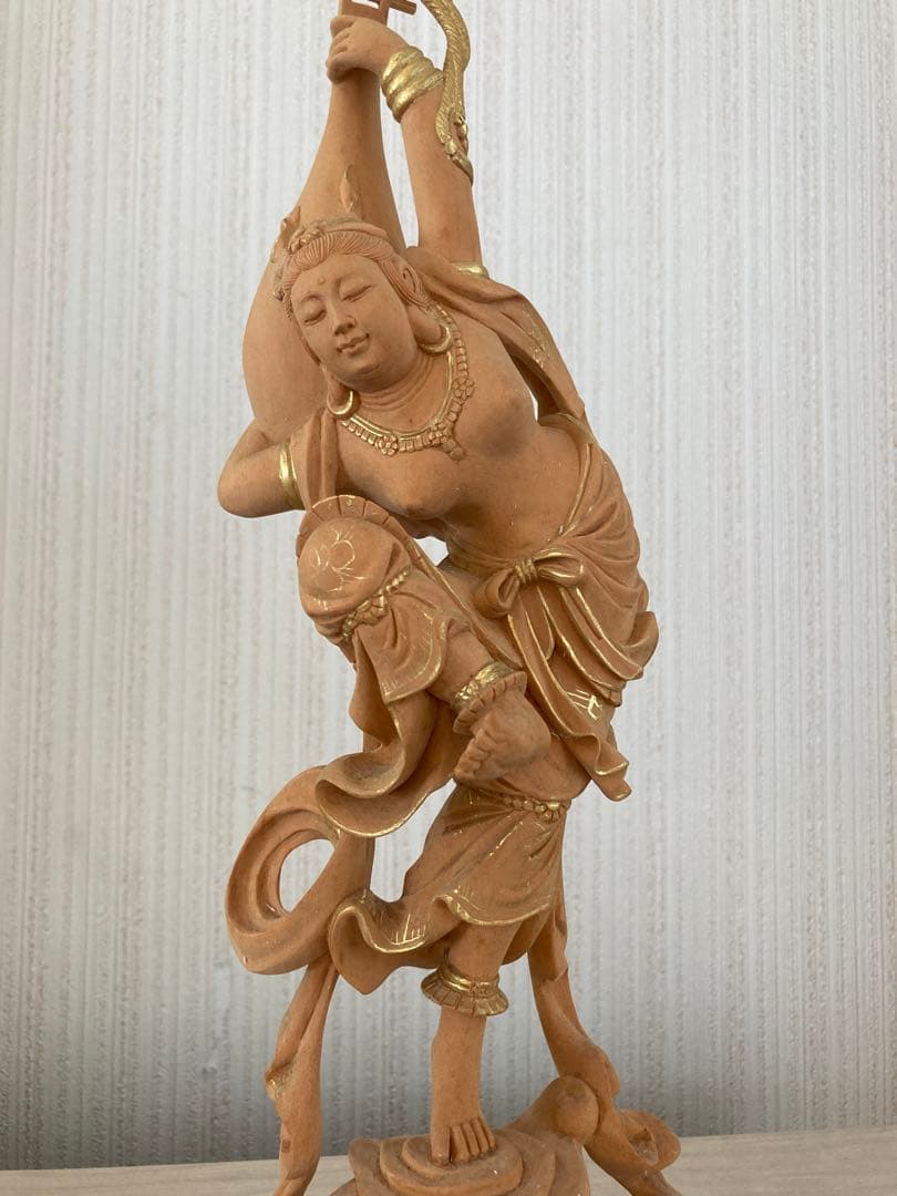 彫刻　木彫り　手彫り　飛天　天女