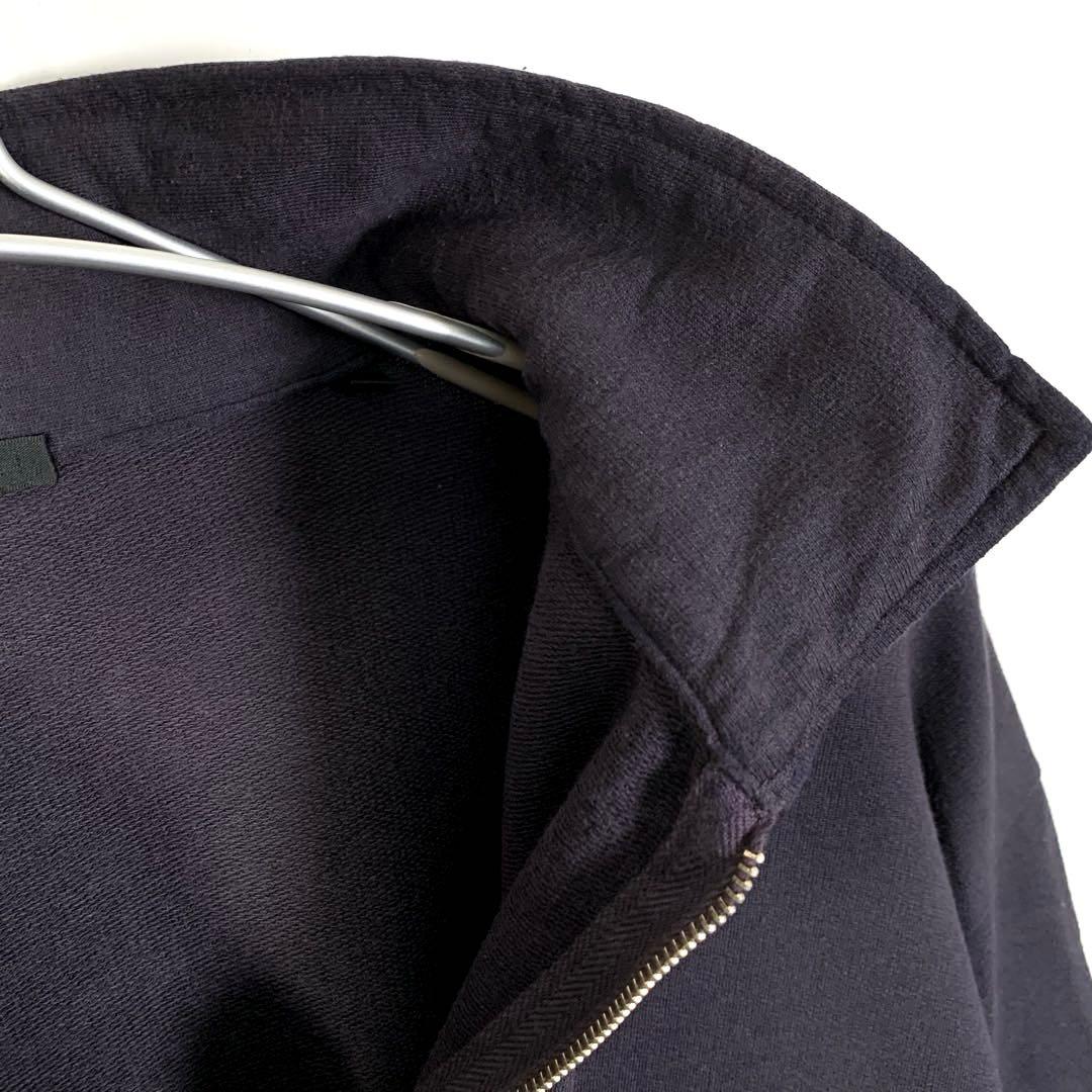 コモリ　ＣＯＭＯＬI コットン　シルク　ハーフジップ　ジャージ　プルオーバー