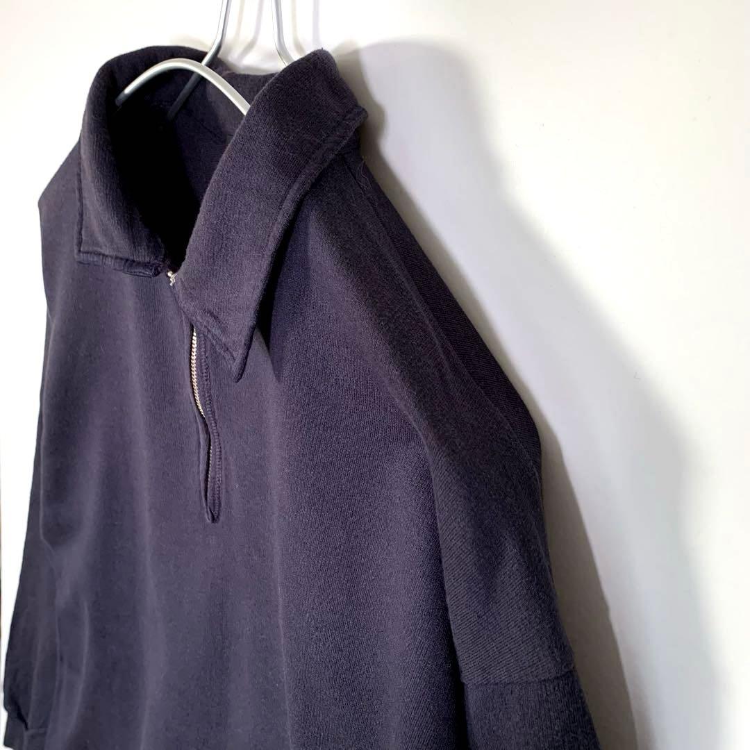 コモリ　ＣＯＭＯＬI コットン　シルク　ハーフジップ　ジャージ　プルオーバー