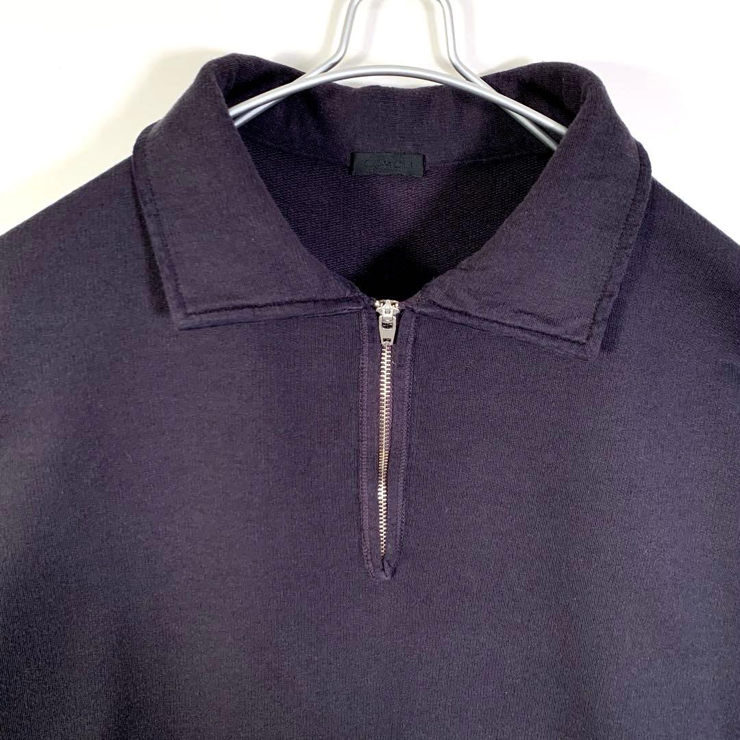コモリ　ＣＯＭＯＬI コットン　シルク　ハーフジップ　ジャージ　プルオーバー