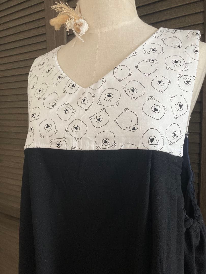 専用　エプロン　割烹着　ハンドメイド　保育士　介護士　保健師　ワンピース