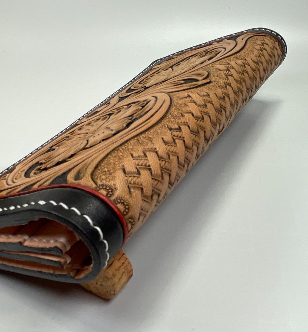 レザーカービングロングウォレット