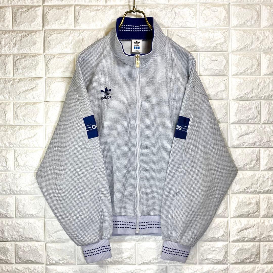 ◆アユニD／同型・同色／極美◆90sアディダス デサント製ジャージ 灰×紺 L