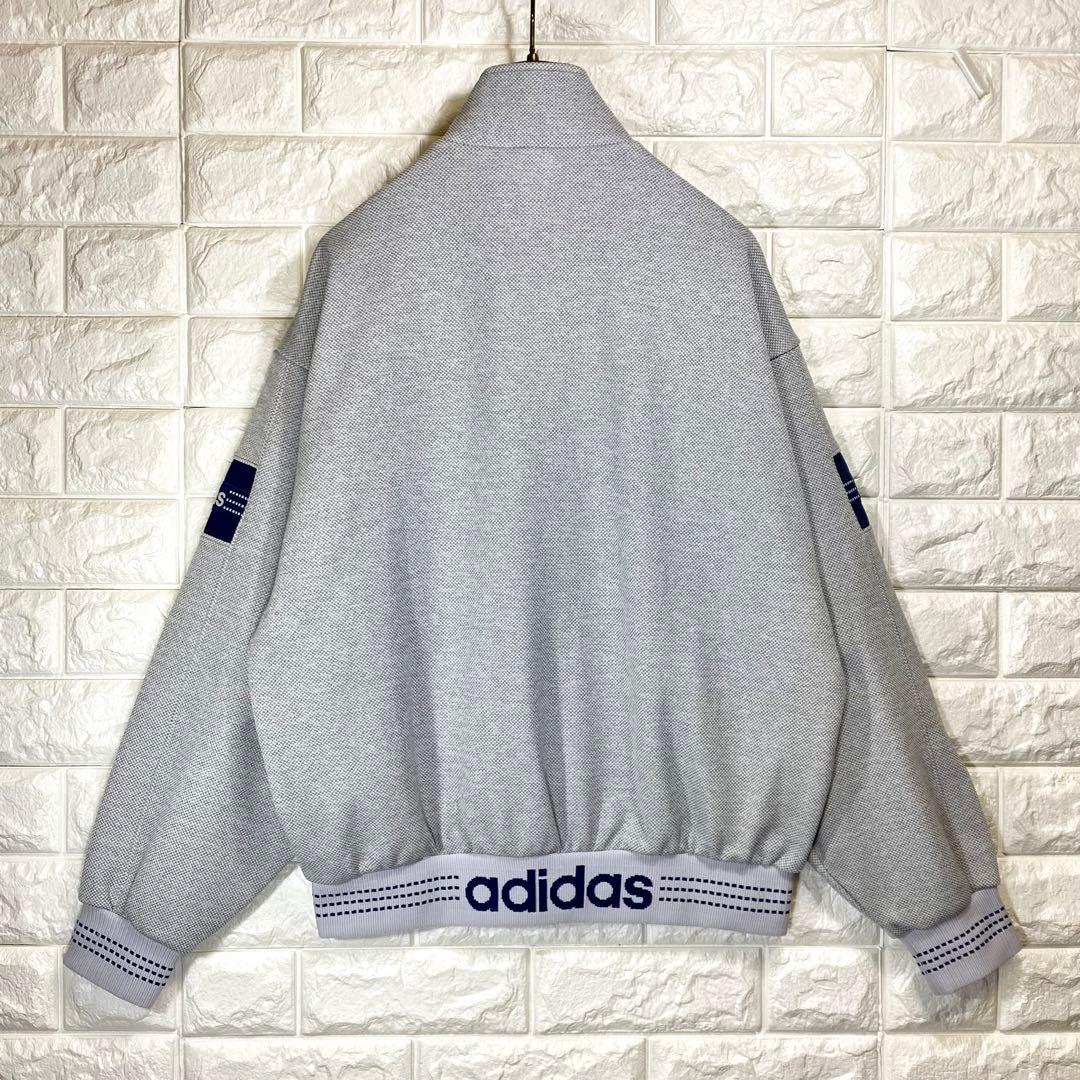 ◆アユニD／同型・同色／極美◆90sアディダス デサント製ジャージ 灰×紺 L