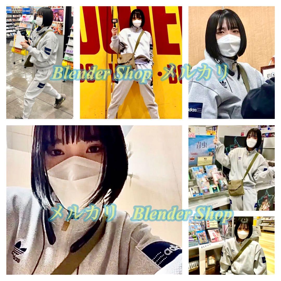 ◆アユニD／同型・同色／極美◆90sアディダス デサント製ジャージ 灰×紺 L