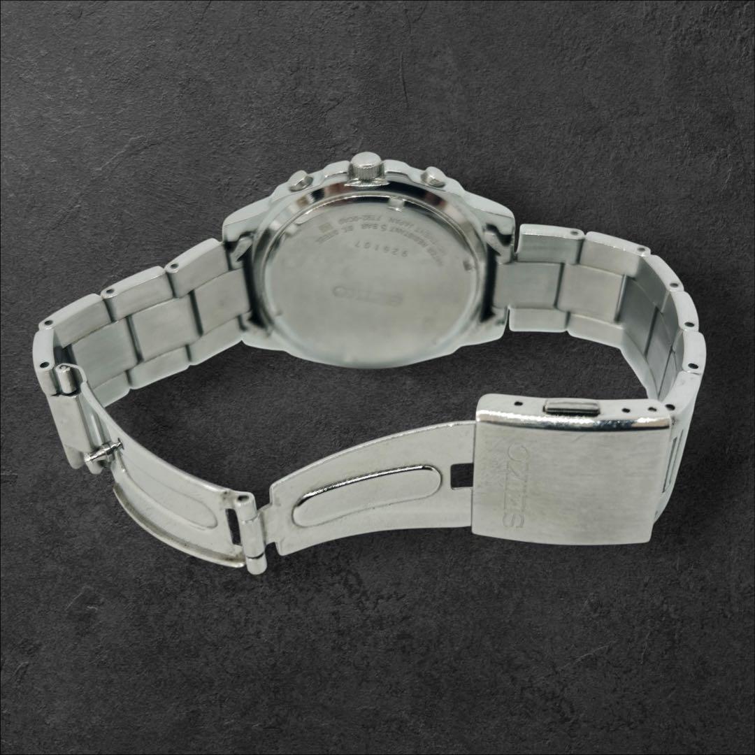 セイコー 腕時計 クロノグラフ シルバー 7T92-0CA0 美品 SEIKO
