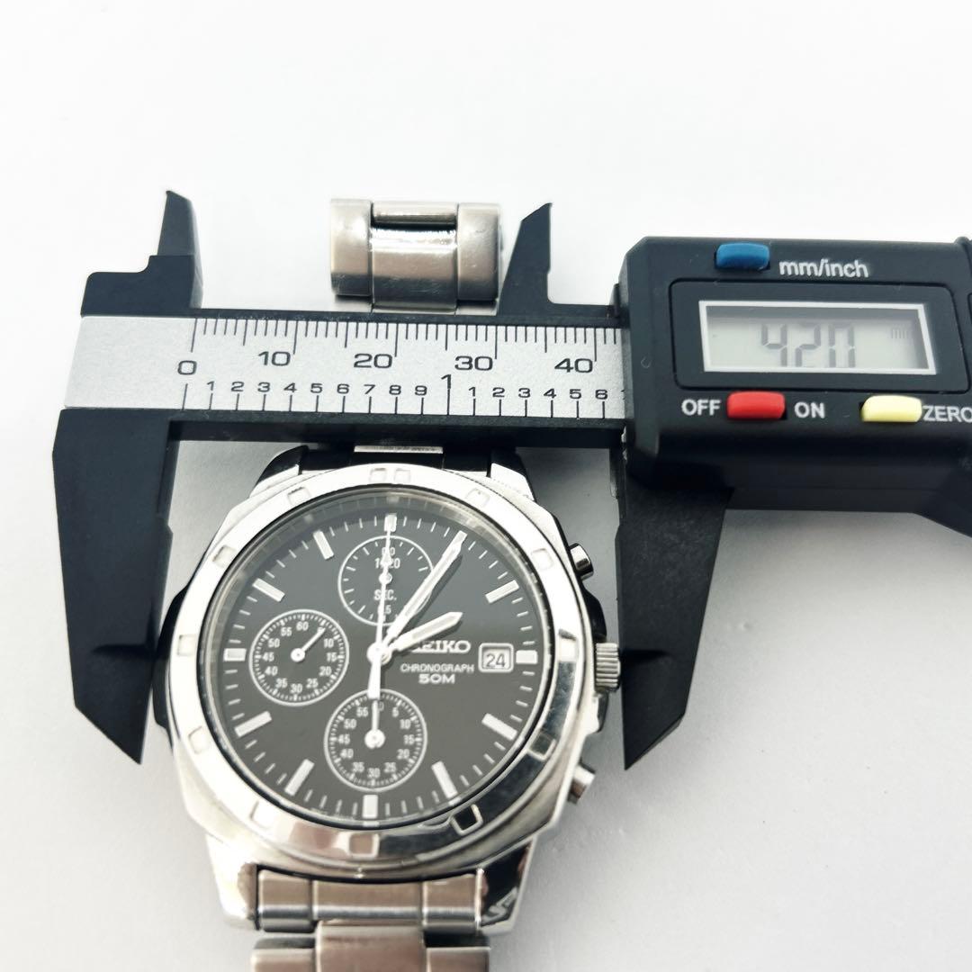 セイコー 腕時計 クロノグラフ シルバー 7T92-0CA0 美品 SEIKO