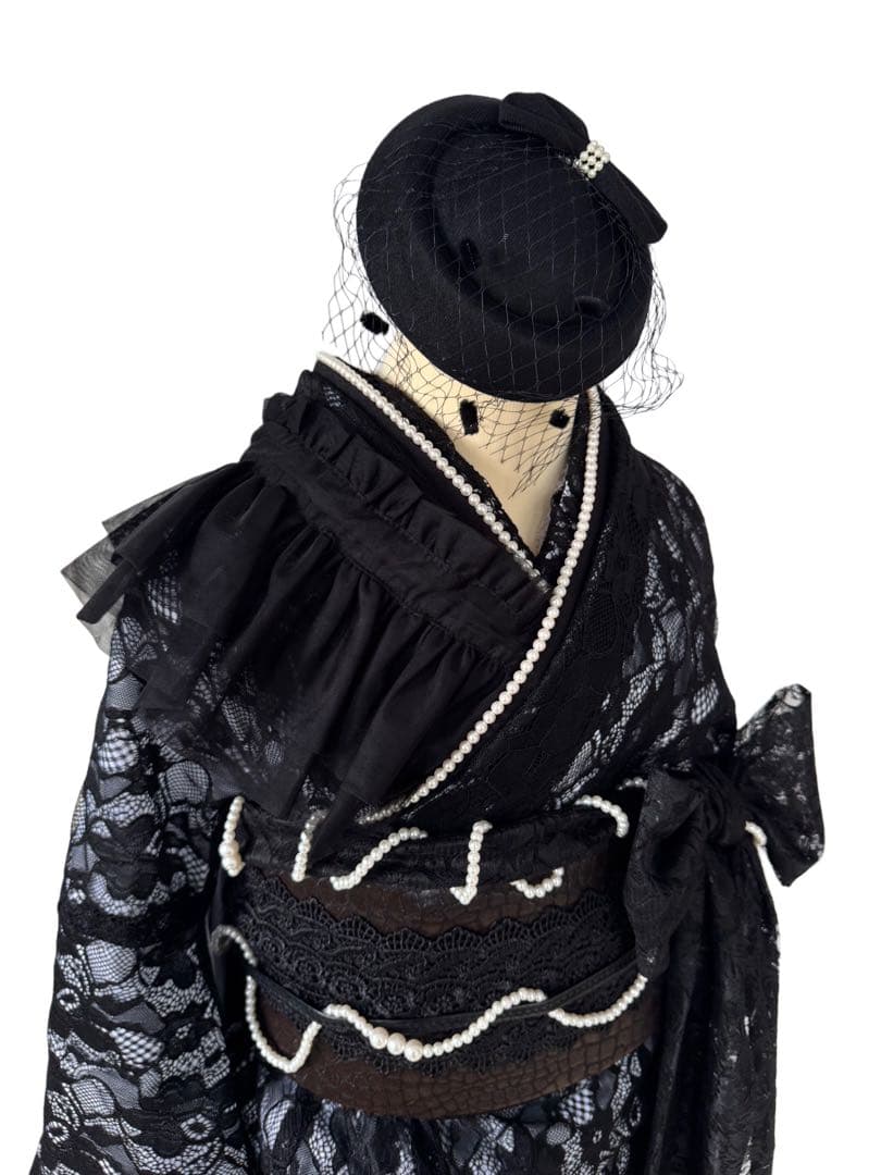 【総レースBLACKフリル振袖】