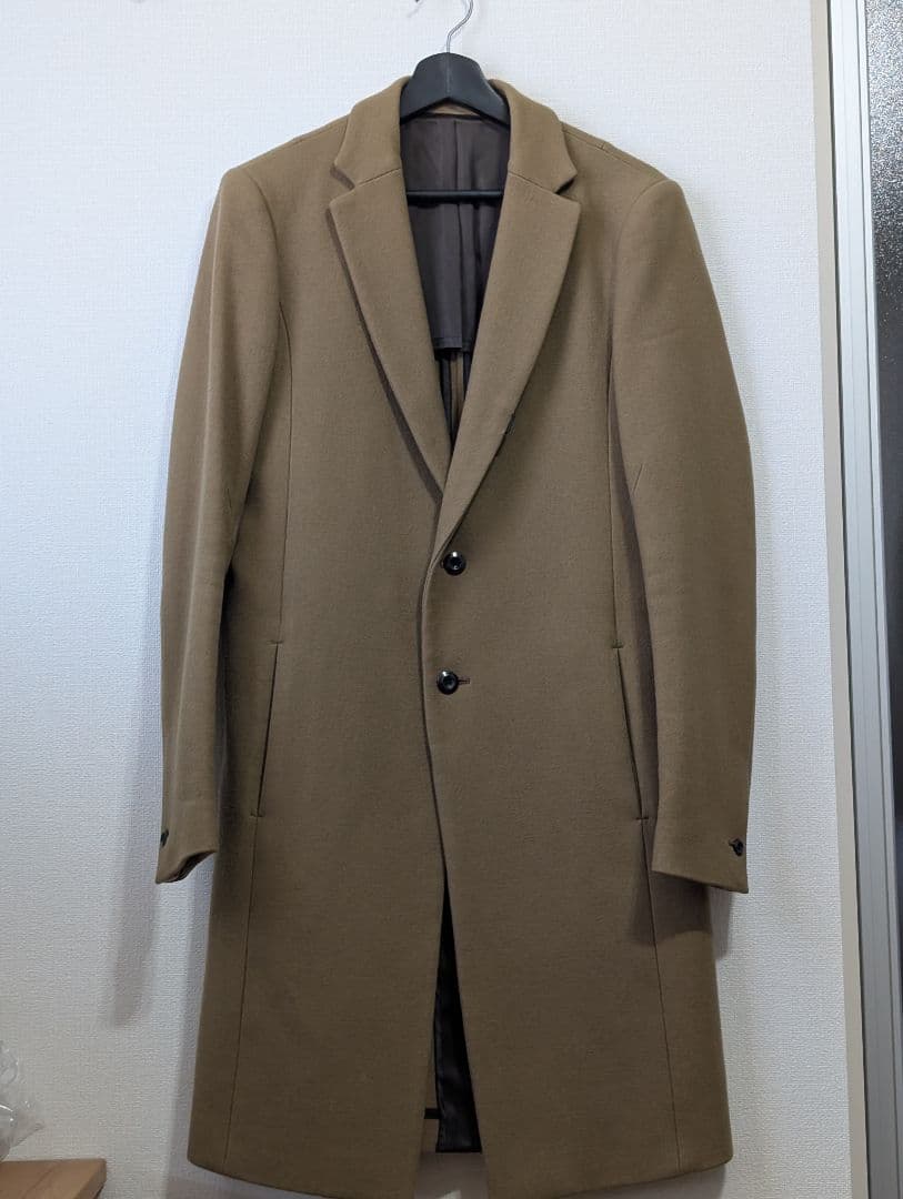 ATTACHMENT スリムフィット ベージュ チェスターコート