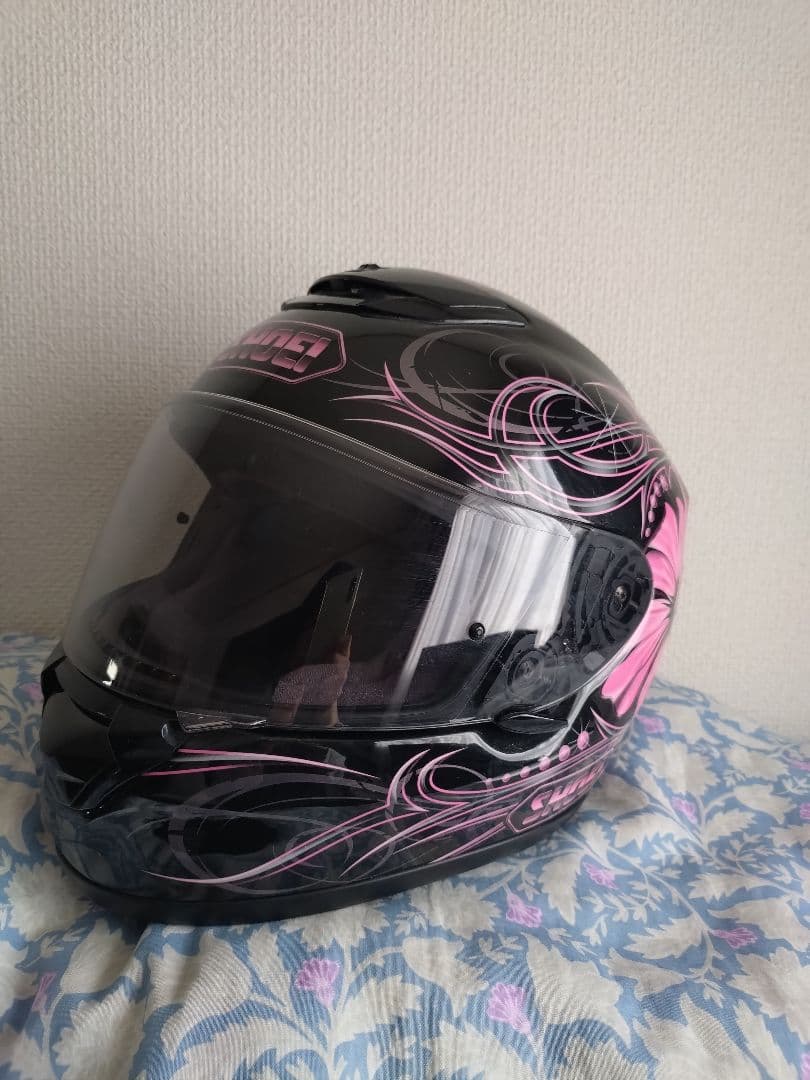 ショーエイSHOEIフルフェイスヘルメットピンクハイビスカスサイズL
