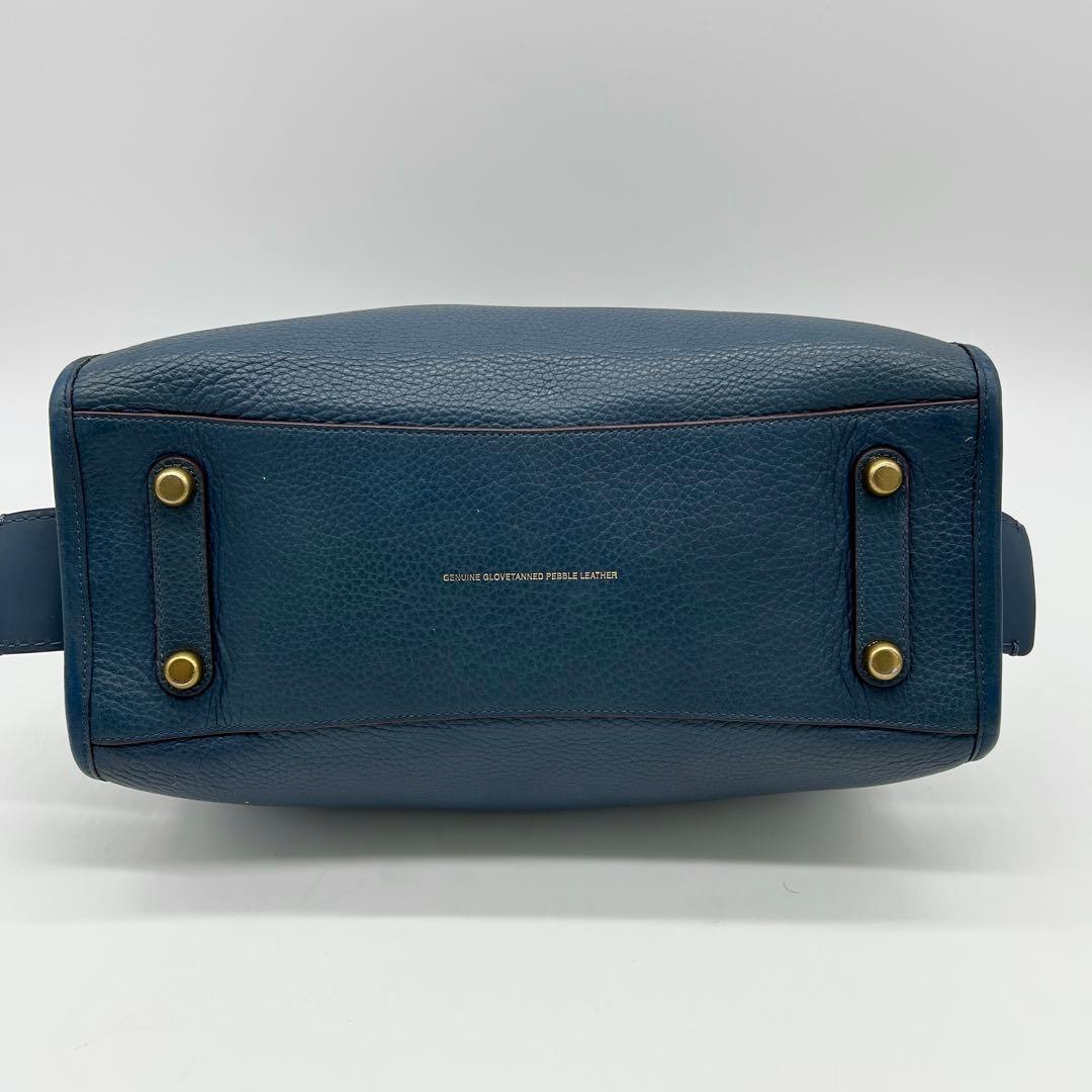 【美品】コーチ ローグ25 2way ショルダーバッグ ブルー グラブタンレザー