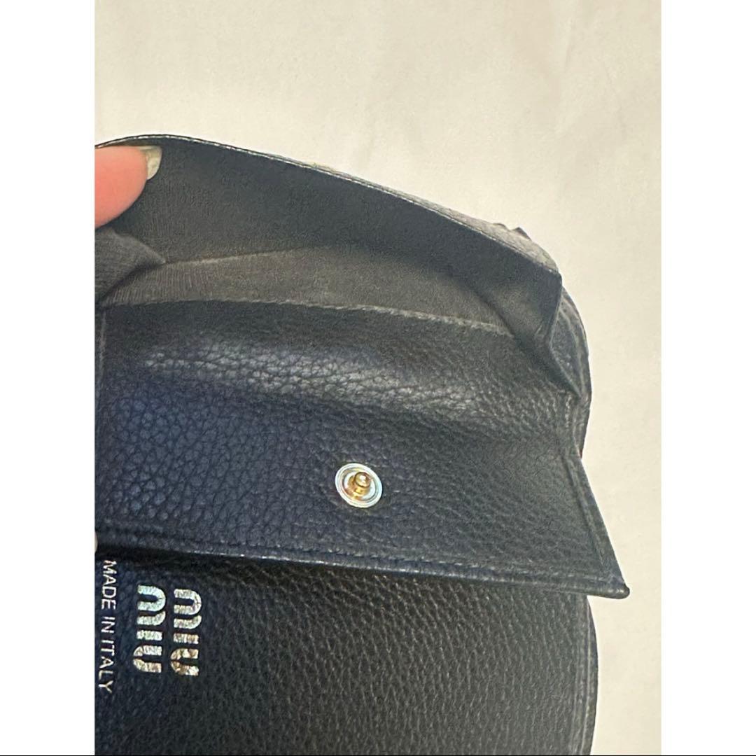 値下げ◎MIUMIU ヴィッテロダイノレザー 財布　ウォレット　三つ折り財布