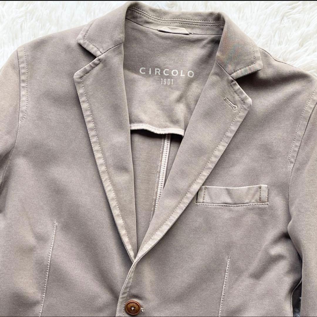 k*a様 CIRCOLO ストレッチ アンコンジャケット パイピング ロゴ刻印ウ