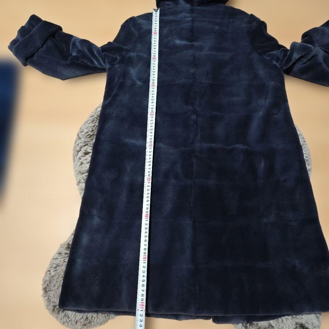 CBF FOURREUR ウィーゼル シルク100% ダッフル コート