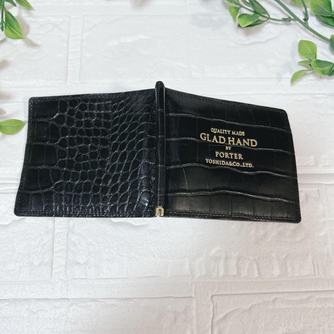 GLAD HAND × PORTER 希少 コラボ マネークリップ クロコ型押し