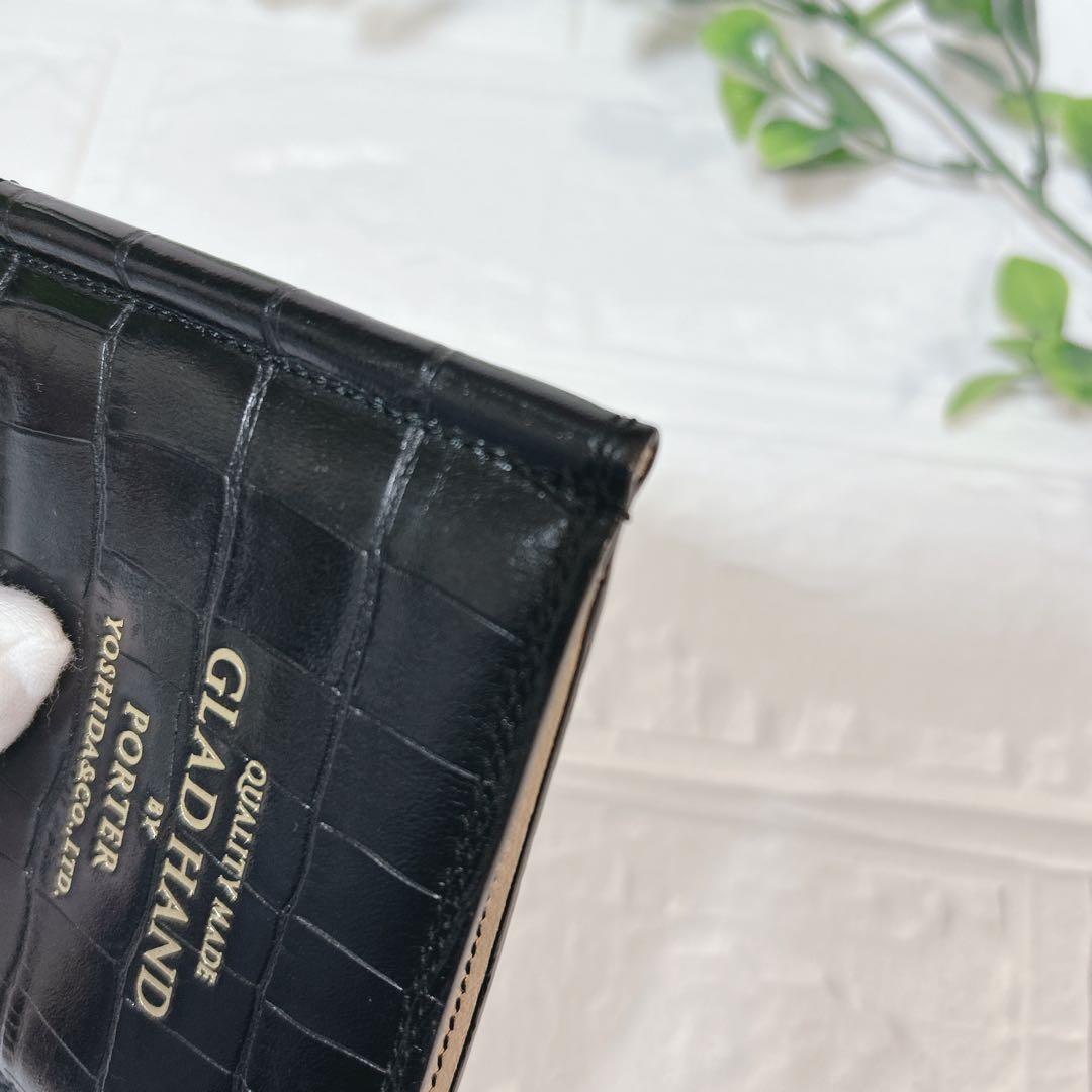 GLAD HAND × PORTER 希少 コラボ マネークリップ クロコ型押し