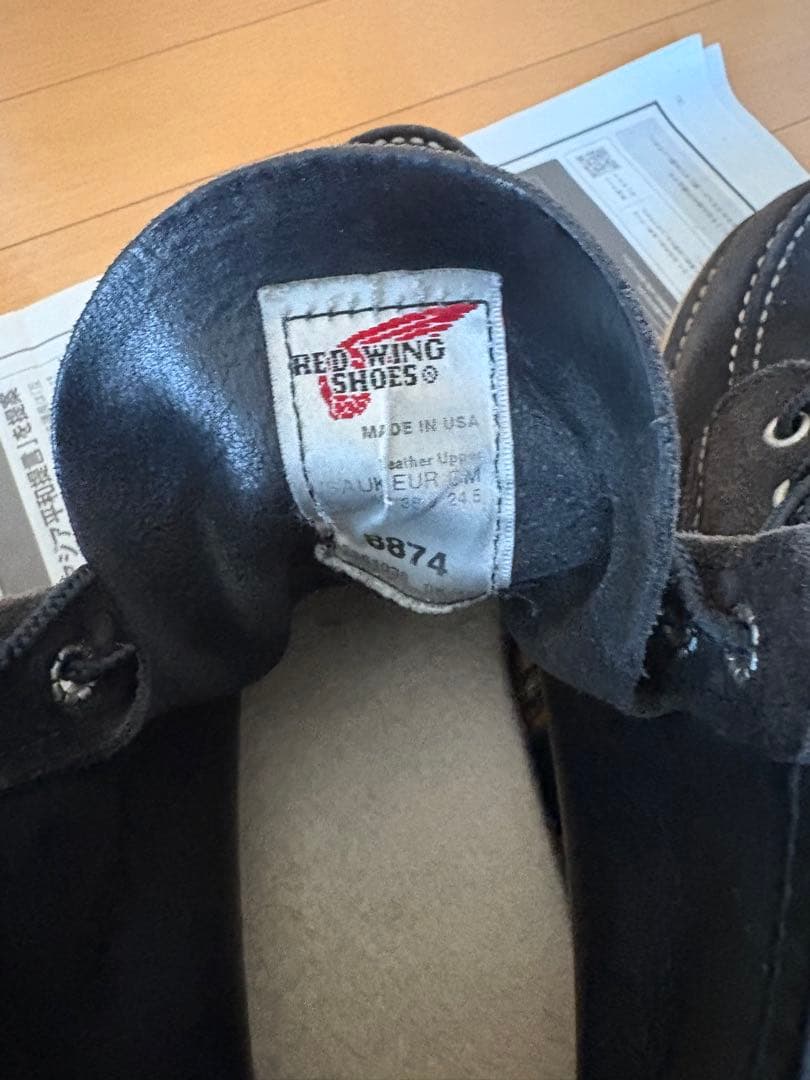 RED WING SHOES ブラックモカシンブーツ