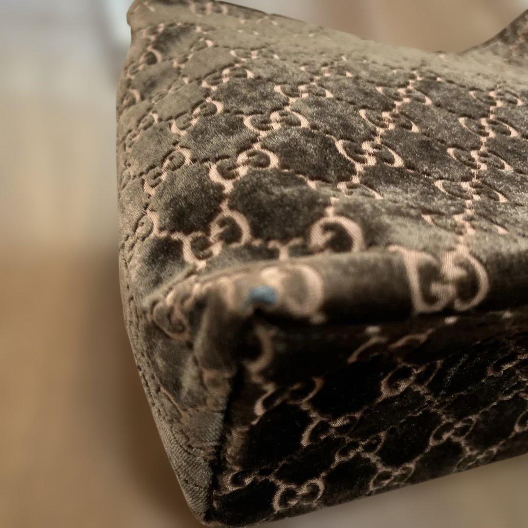 GUCCI GGパターン ベルベットショルダーバッグ&ストール