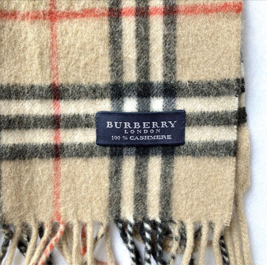 BURBERRY LONDON バーバリーノバチェック カシミヤ100%マフラー