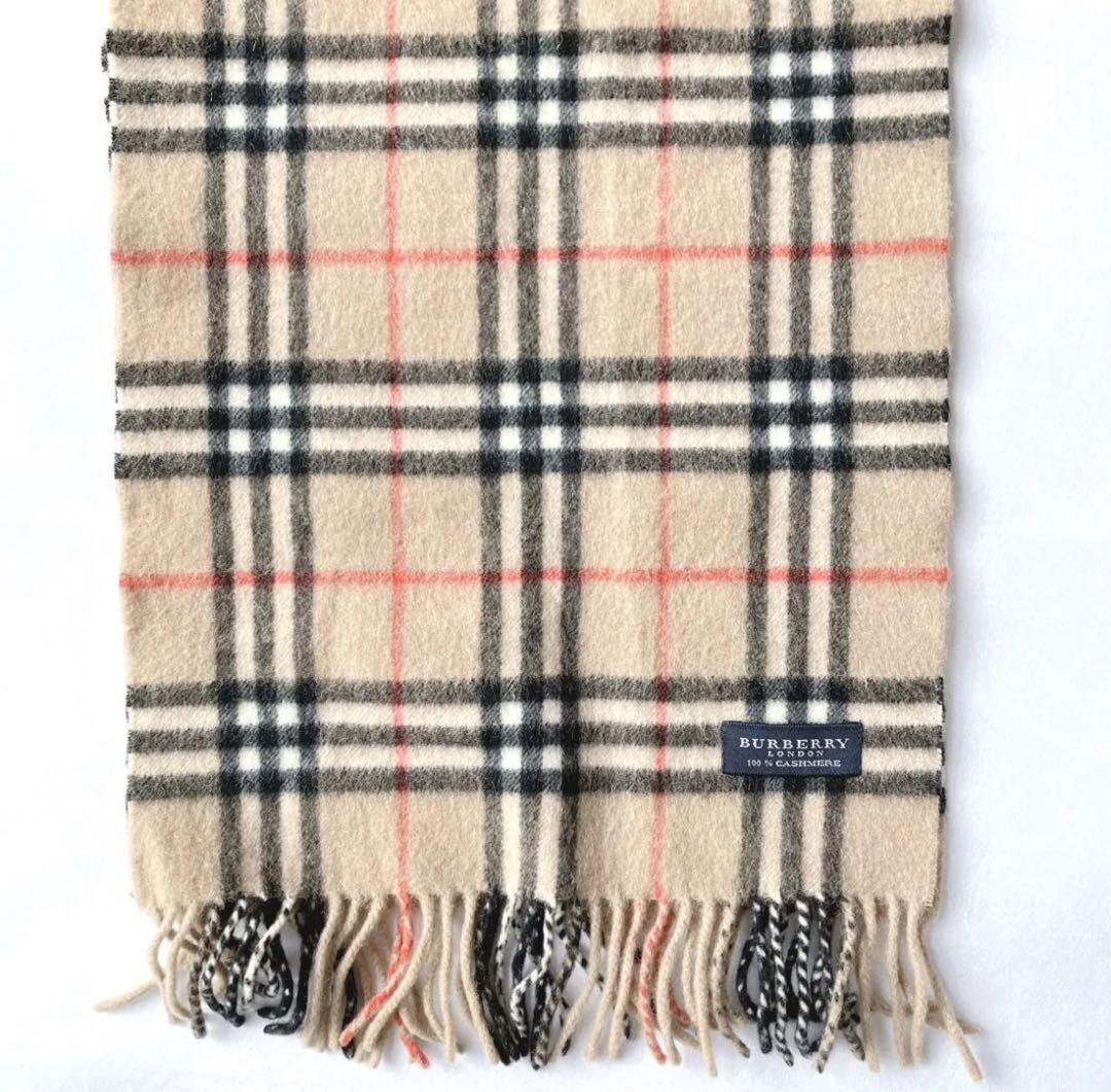 BURBERRY LONDON バーバリーノバチェック カシミヤ100%マフラー