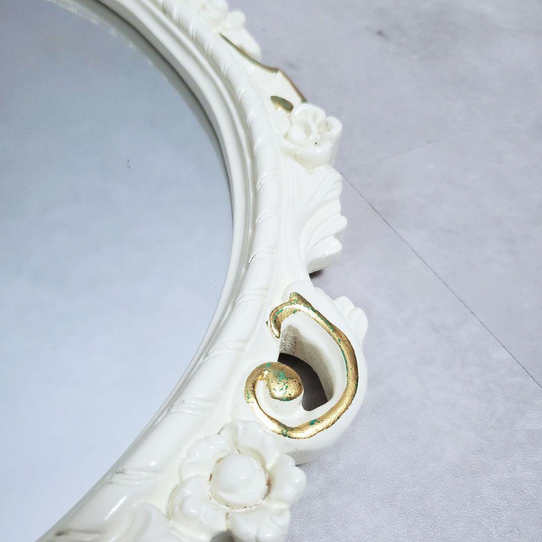 未使用級極美品✨️イタリア製 アンティーク ウォールミラー オーバル型 ロココ調
