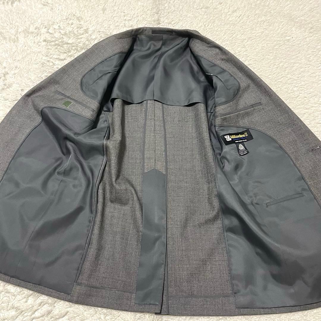 美品　スリーピース　セットアップ　ミリオンテックス　スーツ　グレー　YA7 XL